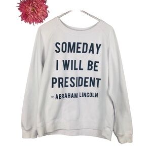 FOREVER 21 | White Graphic Sweatshirt with Quote